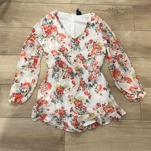 Disney Beauty & the Beast Floral Romper